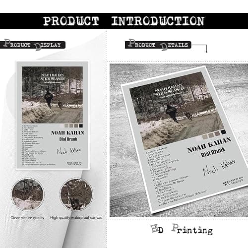 Gkaikpe Noah Kahan Poster Album Cover Poster Decorative Painting Canvas Wall Posters And Art Picture Print Modern Family Bedroom Decor Posters 12x16in Unframed thumbnail 7