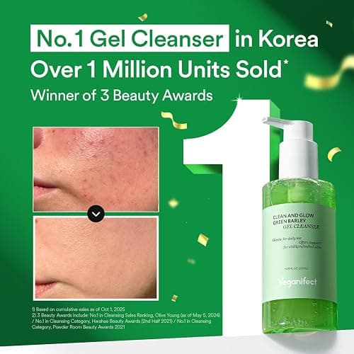 VEGANIFECT Hydrating Gel Cleanser Face Wash, Non-Stripping Gel-to-Foam, Deep Hydration for Sensitive Oily & Dehydrated Skin, Korean Skin Care, Gentle cleanser, Big Size (205ml/6.93 fl oz) thumbnail 2