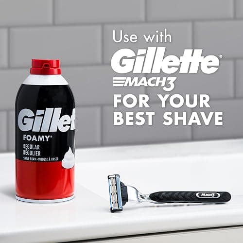Gillette Foamy Classic Shave Foam for Men, Protection Against Shaving Irritation, Quick and Smooth Shave, shaving cream, 14.9 Oz thumbnail 6