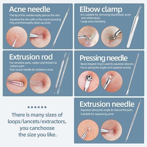 JPNK Blackhead Remover Comedone Extractor Acne Removal Kit.. thumbnail 3