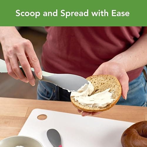Tovolo Scoop & Spread Tool – Dual-Ended Silicone & Nylon Kitchen Utensil for Spreading, Scraping, Scooping, Slicing – BPA-Free, Heat-Resistant, Dishwasher Safe thumbnail 2