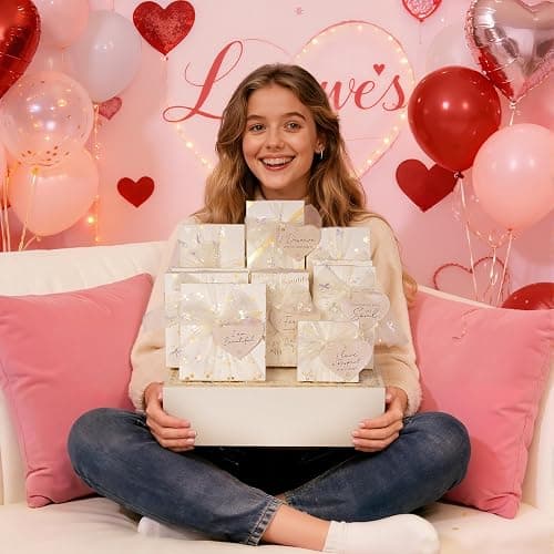 Teen Girl Gifts Trendy Stuff, 10 Positive Affirmation Cards & Empowering Challenges to Unlock 10 Wrapped Makeup Gift Set Motivational Birthday Easter Basket Stuffers Gifts for Tween & Teenage Girls thumbnail 3