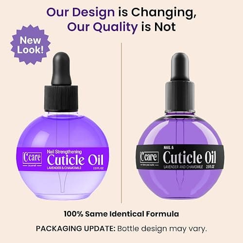 C CARE Lavender and chamomile Cuticle Oil For Nails - Repairs Cuticles Overnight - Moisturizes and Strengthens Nails and Cuticles - Dropper & Brush included - 2.5oz thumbnail 2