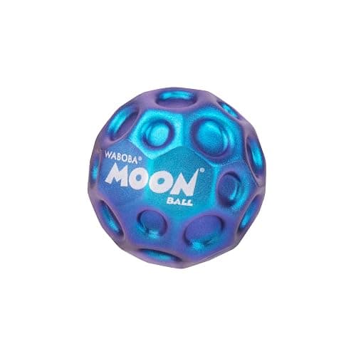 Waboba Metallic Moon Ball Red- Hyper Bouncy Ball - All Ages Extreme Bounce and Fun - Perfect for Active Play and Outdoor Games - Image 1