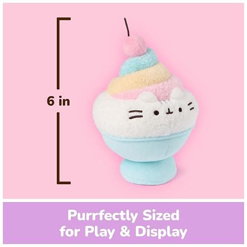 GUND Pusheen Shaved Ice 6-Inch Plush Toy for Ages 8+ | Promotes Exciting Character Roleplay, Early Sensory Discovery, and Creative Storytelling; Soft, Comforting, Collectible Plush thumbnail 2
