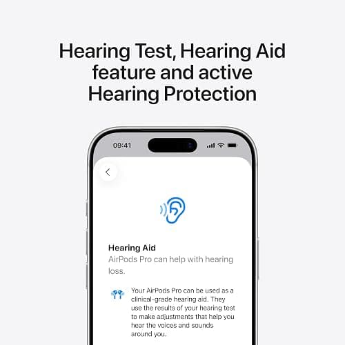 Apple AirPods Pro 3 Wireless Earbuds, Active Noise Cancellation, Live Translation, Heart Rate Sensing, Hearing Aid Feature, Bluetooth Headphones, Spatial Audio, High‑Fidelity Sound, USB‑C Charging thumbnail 4