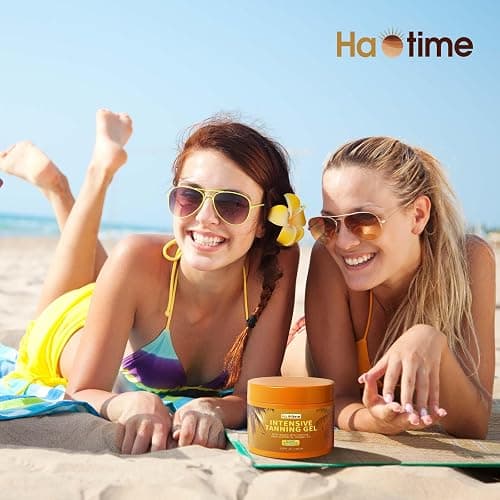 HAOTIME Tanning Lotion, Fast Tan Accelerator for Natural Browning, Deep Dark Tan with Beta-Carotene, Vitamins C & E, Natural Oils, Hydrating, Non-Greasy, Water-Resistant, Outdoor Tanning Gel, 5 Fl Oz thumbnail 8