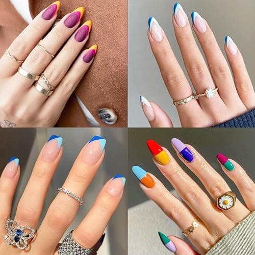 1860 Pcs French Tip Nail Guides, Self-Adhesive French V-Shaped Moon Shaped Manicure Strip Stickers for Edge Auxiliary Black DIY Decoration Stencil Tools(5 Designs, 36 Sheets) thumbnail 5