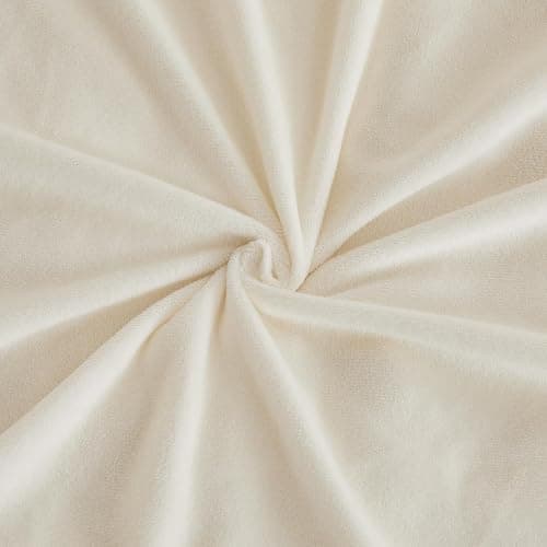 EMME Faux Fur Duvet Cover King Size, 3 Pieces Ultra Soft Fluffy Comforter Cover, Cozy Warm for Winter, Luxury Elegant Shaggy Bubble Design Bedding, 1 Duvet Cover & 2 Pillow Shams (King, Cream White) thumbnail 9
