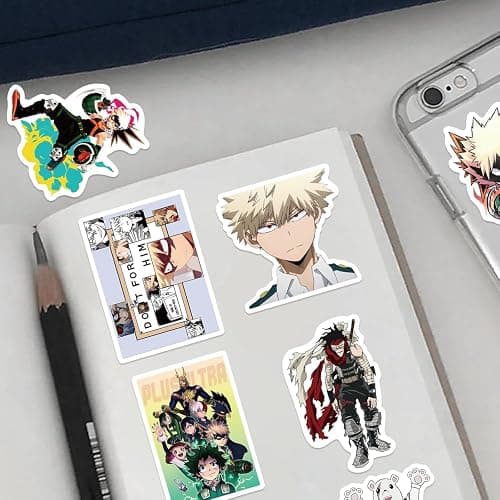 JSYAVG 100pcs Cool My Hero Academia Stickers for Girls Kids Teens Adult,Waterproof Vinyl My Hero Academia Decal for Water Bottle Skateboard Guitar Travel Case Bike Laptop Car Bumper Luggage Phone thumbnail 2
