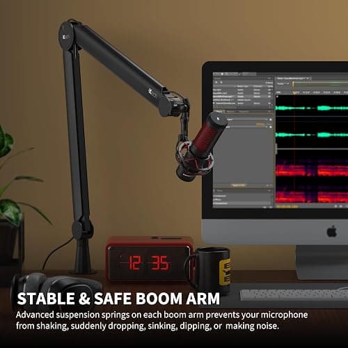 IXTECH Premium Microphone Boom Arm with Desk Mount, 360° Rotatable, Fully Adjustable, for Podcast, Video, Gaming, Radio, Studio, Recording, Sturdy and Universal VALIANT Model thumbnail 7