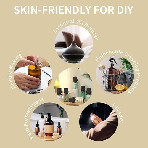 MISIJI Essential Oils Set Top 6 Aromatherapy-Essential Oils for Diffuser for Home,Air Freshening Diffuser Oils Scents for Aromatherapy,Laundry,Candle&Soap Making,Humidifiers 6 X 10ML thumbnail 5