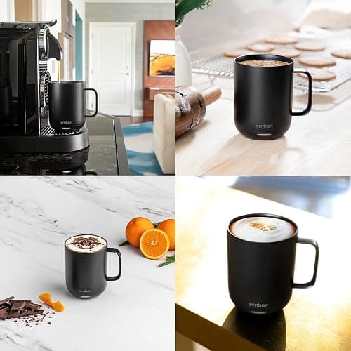 Taza Inteligente Ember 2 con Control de Temperatura: Taza de 295 ml con Calefacción, Pantalla LED Inteligente, Control por Aplicación, Batería Recargable de 1,5 h de Autonomía y Diseño Mejorado, Negra thumbnail 6