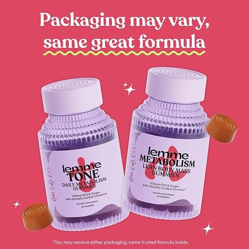 Lemme Tone Metabolism & Body Toning Gummies, 30-Day Supply | Clinically Studied Chromium & B12, Blood Sugar & Weight Management Support, Watermelon Apple Flavor thumbnail 2