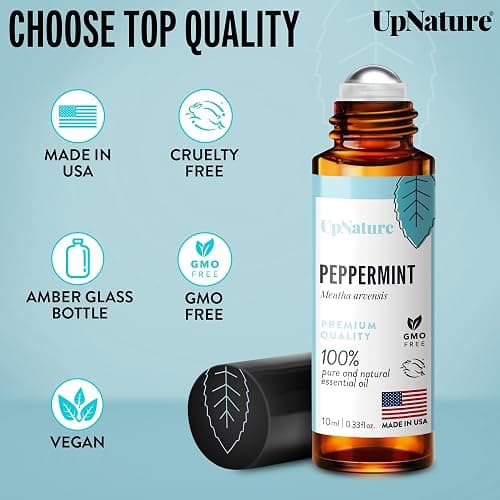 UpNature Peppermint Essential Oil Roll On - Natural Nausea Morning Sickness Relief for Pregnant Women - Pregnancy Must Haves Rollerball Roller thumbnail 6
