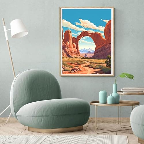Canrichshop 6 Pack National Park Diamond Painting Kits for Adults,Lanscape Diamond Art Kits Beginner,5D Full Drill Diamond Dot,Gem Art Crafts for Adults Wall Decor 12x16inch thumbnail 3
