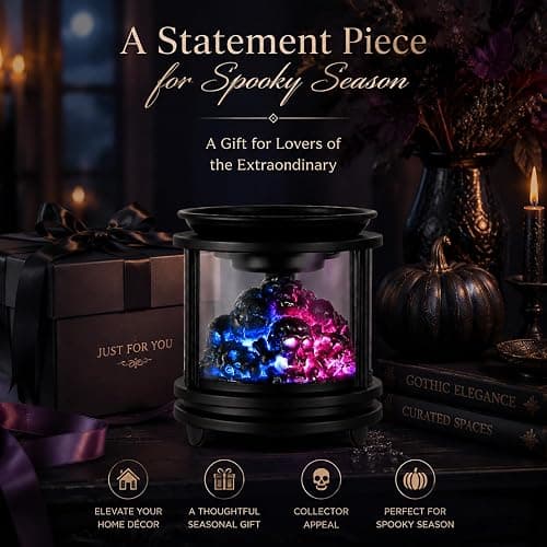 Dicimi Halloween Wax Warmer - Skull Wax Melter for Scented Wax Cubes & Essential Oils, 4-in-1 Electric Warmer with Hot Plate, Spooky Ghost Decor Gift thumbnail 8