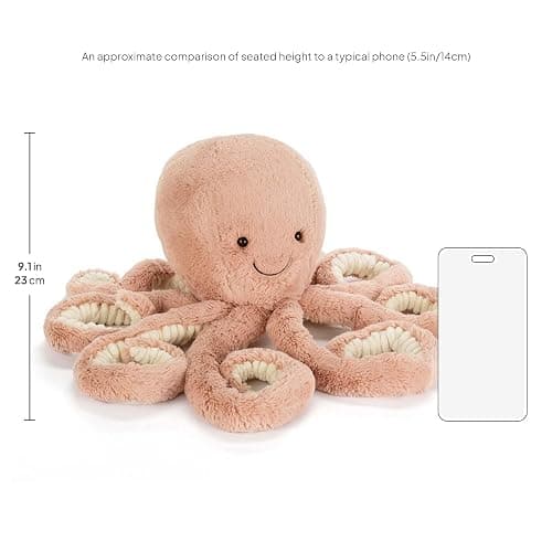 Jellycat Odell Octopus Stuffed Animal, Large 18.5 inches - Ocean and Sea Plush Toy - Classic Children's Gift thumbnail 2
