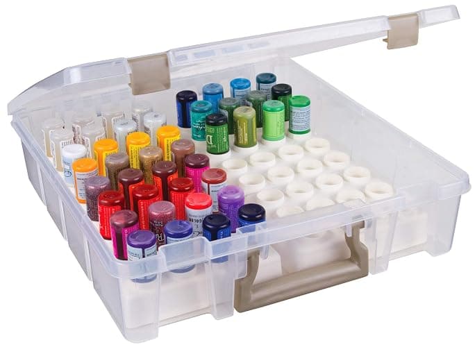 ArtBin 6959AB Bottle Storage Super Satchel, Portable Carrying Case - Organizes up to 32 individual 0.5oz Bottles, Clear thumbnail 3
