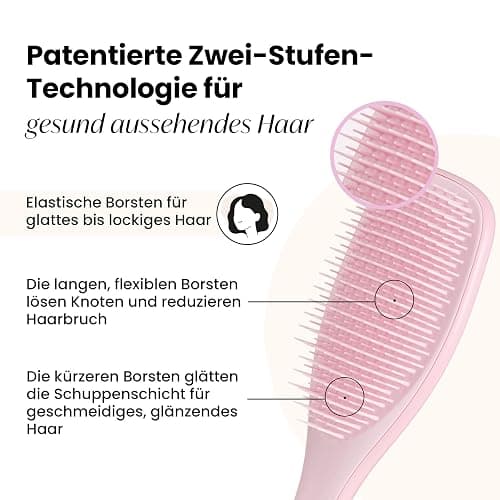 Tangle Teezer Ultimate Detangler Haarbürste – Für Nasses & Trockenes Haar – Entwirrungsbürste für Alle Haartypen – Zweistufige Borsten Reduzieren Haarbruch & Entfernen Knoten – Millennial Rosa thumbnail 2