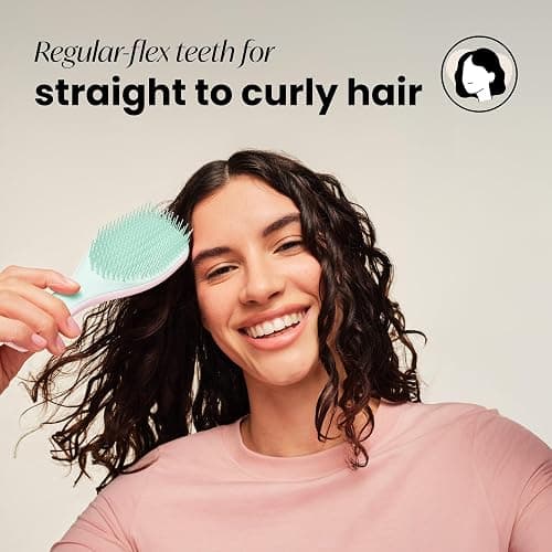 Tangle Teezer Ultimate Detangler Brush for Wet & Dry Hair, Eliminates Knots & Reduces Breakage for All Hair Types, Baby Pink & Mint thumbnail 3
