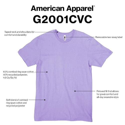 American Apparel Unisex Adult CVC T-Shirt, Style G2001cvc, 2-Pack thumbnail 4