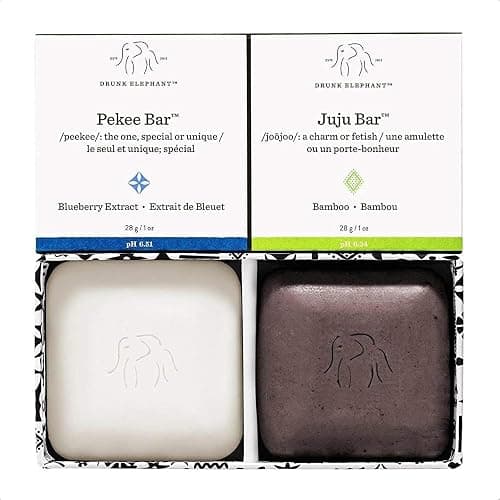 Drunk Elephant Juju and Pekee Baby Bar Duo - 28 g/1 oz Each - Clean Clinical Skincare - Cruelty-Free - Dermatologist-Tested - Free of Essential Oils, Silicones, and Fragrance - Image 1