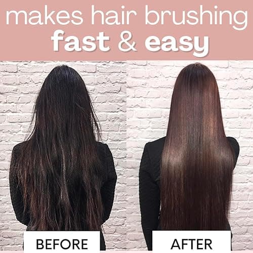 Lily England Paddle Hair Brush for Women with All Hair Types - Professional Hairbrush for Blow Drying, Detangling & Straightening - Smooth Brush with Gel Handle for Easy Grip, Rose Gold-White thumbnail 4