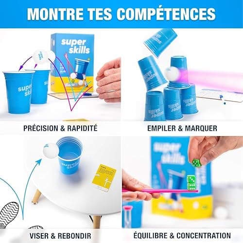 Super Skills - Jeux de Société Adulte, Ado et Enfant - Jeu de Societe 8 Ans Plus - 120 Défis pour Toute la Famille - Jeu de Fête Amusant - Cadeau Garcon 12 Ans & Fille - Version Français thumbnail 5