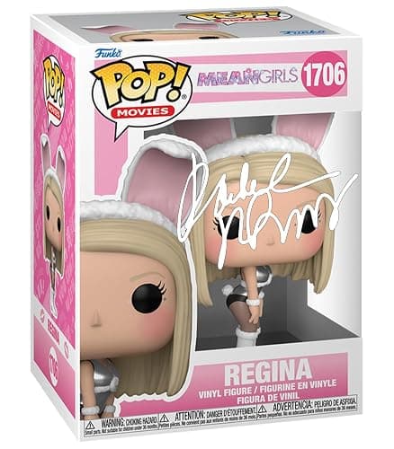 Rachel McAdams Regina George #1706 Bunny Costume Facsimile Signed Reprint Laser Autographed Funko POP! Movies Mean Girls Figurine with Protector Case - Image 1
