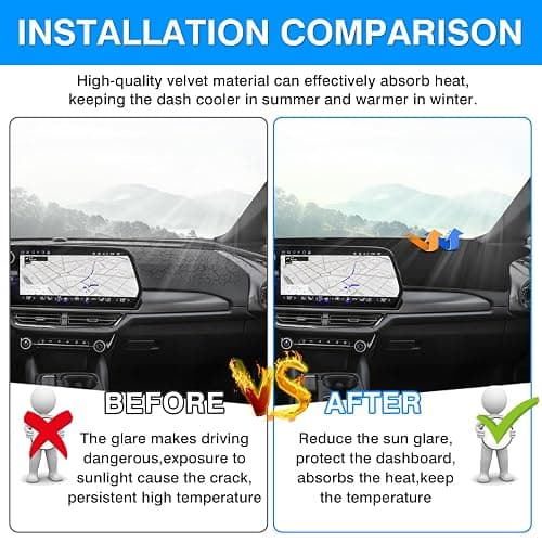 Autorder Dashboard Cover Mat for Chevy Chevrolet Equinox EV 2024 2025 2026 Accessories Dash Cover Upgrade Velvet Dash Mat Sunshade Glare UV Rays Protector thumbnail 3