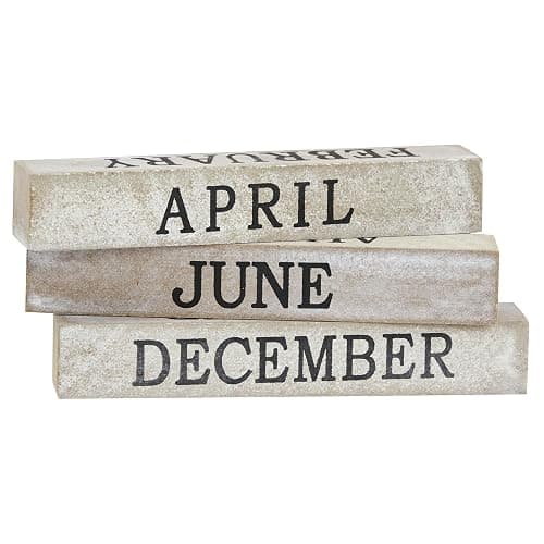 Wooden Perpetual Block Calendar for Desk, Wood Month Date Display Blocks for Teachers, Students, Classroom, Rustic Farmhouse Office Decor, Desk Accessories (5 x 4 In) thumbnail 9