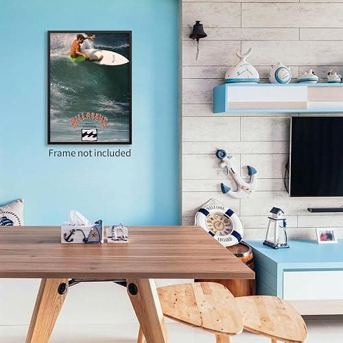 Jefuzh 90s Beach Ocean Surf Posters Summer Surfing Wall Art Trendy Coastal Surfer Picture Prints for Apartment Bedroom Wall Decor 12X16 inch Unframed thumbnail 3
