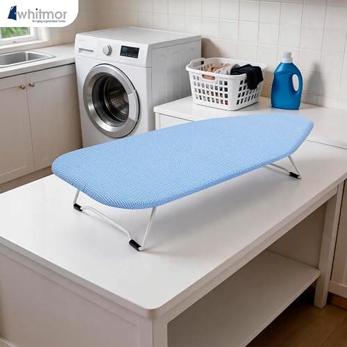 Whitmor Tabletop Ironing Board - Scorch Resistant Cover - Blue thumbnail 2
