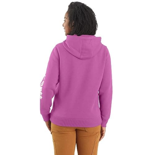 Carhartt Women's Relaxed Fit Midweight Logo Sleeve Graphic Sweatshirt thumbnail 4