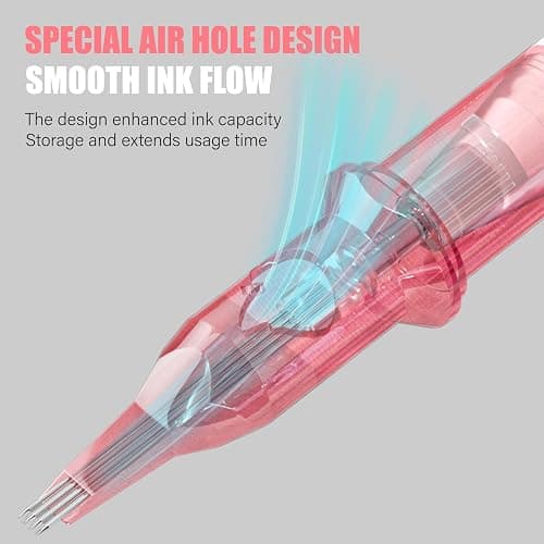 Neebol 50Pcs Tattoo Cartridge Needles Assorted Mixed Sizes - #12(3/5/7/9RL、5/7RS、7/9/15RM、15M1) - Professional Tattoo Needles Cartridges for Lining & Shading Disposable Membrane for Tattoo Pen thumbnail 4