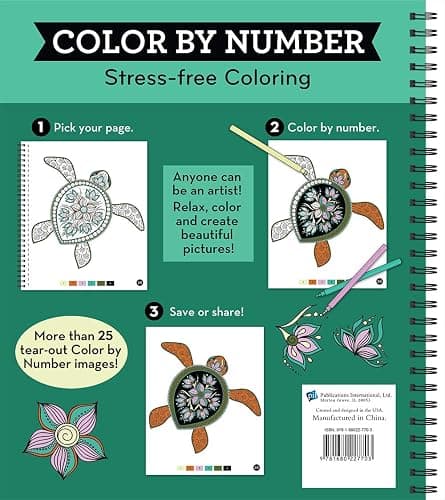 Brain Games - Color by Number: Stress-Free Coloring (Green) thumbnail 2