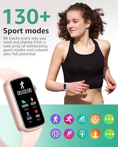 IMFRCHCS Fitness Tracker,Smart Watch with 1.47" Touch Display,137+Sport Modes Fitness Watch with Heart Rate Sleep Monitor, Step Counter,IP68 Waterproof Activity Trackers for Women Men (Blush Pink) thumbnail 3