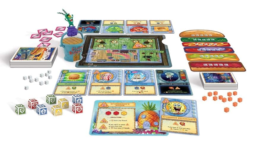 USAOPOLY Spongebob: Plankton Rising Cooperative Dice and Card Game | Featuring Artwork & Characters from Nickelodeon's Spongebob Squarepants Cartoon | Officially Licensed Spongebob Game thumbnail 2