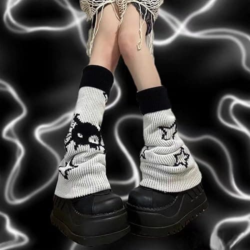Sexybody Women Leg Warmers Y2K Kawaii Spider Print Goth Harajuku Lolita Stylish Cute Japanese Halloween Socks for Girls thumbnail 5
