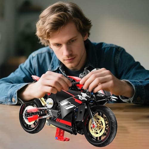 WINGIFT 1:8 Motorcycle Building Set,426 PCS Collectible Motorcycle Display Model Building Kit,Motorbike Toy Collection Brick Kit for Boys Girls,Christmas Birthday Gift for Adults Teens and Kids 8-14+ thumbnail 8