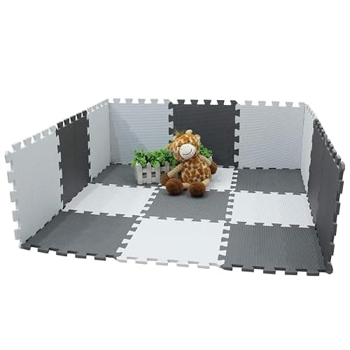 meiqicool 18 Foam Mats Toy Ideal Gift,Colorful Tiles Multi Use,Create & Build A Safe Play Area Interlocking Puzzle eva Non-Toxic Floor for Children Toddler Infant Kids Baby Room & Yard Superyard 0112 thumbnail 5