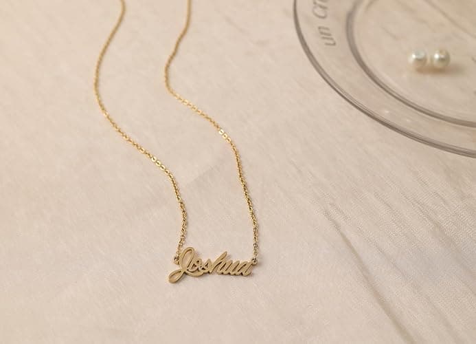 HUAN XUN Custom Name Necklace Personalized Initial Necklaces for Women Customized Stainless Steel Jewelry Gifts for Birthday thumbnail 3
