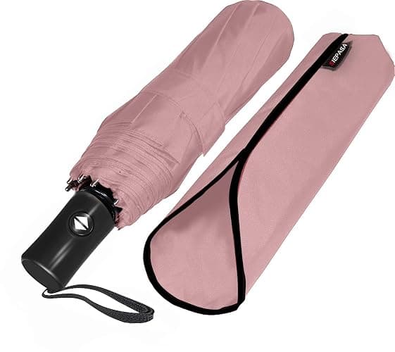 SIEPASA Windproof Travel Compact Umbrella-Automatic Umbrellas for Rain-Compact Folding Umbrella, Travel Umbrella Compact, Small Portable Windproof Umbrellas for Men Women Teenage.(Pink) thumbnail 8