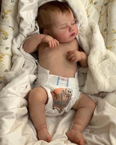 RXDOLL Sleeping Reborn Baby Dolls Silicone Vinyl Full Body Boy 20 inch Realistic Newborn Baby Dolls That Look Real Anatomically Correct Baby Doll Washable for Age 3+ thumbnail 4