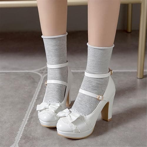 FOREADA Mary Janes for Women Platform Heels Bow Kawaii Shoes Vintage Dress Pumps thumbnail 3