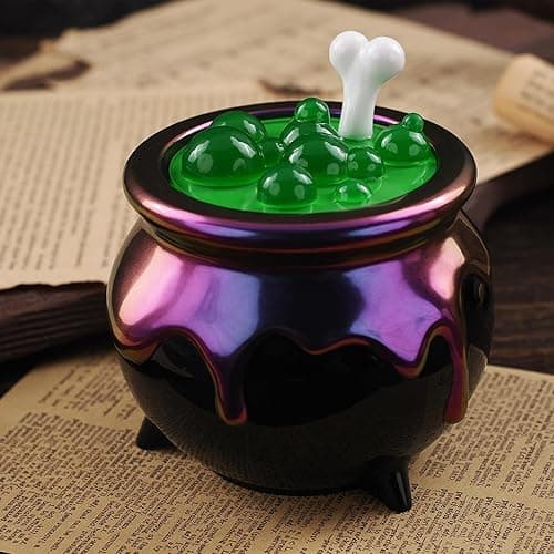 Actvty Witch Cauldron Resin Molds, Bubble Cauldron Jar Silicone Molds for Epoxy Resin Casting, Halloween Jar Mold with Lid DIY Jewelry Storage Box, Candy Container, Candle Jars thumbnail 8