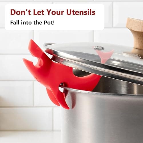 Li&Zhao Funny Silicone Spoon Rest - 3 PCS Shark Spoon Rest for Stove Top Utensil Rest Kitchen Spoon Holder for Stove Organizer Cooking Gifts Kitchen Gifts thumbnail 5