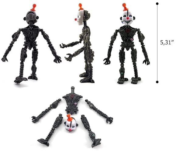 Toysvill Inspired by FNAF Sister Location Action Figures Toys (Set of 5 pcs), More Than 5 inches [Funtime Freddy Bear, Circus Baby, Ennard, Ballora, Funtime Foxy], Fun Action Simulator thumbnail 6