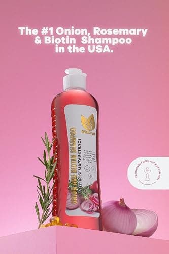 NATURAL SANT - Onion Biotin and Rosemary Shampoo for Stronger, Thicker, Longer Hair - Softening and Shine Enhancing - Fights Hair Loss and Thinning - Suitable for All Hair Types, Cruelty-Free thumbnail 2